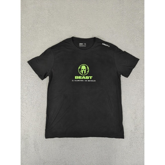 Spartan Race Beast Finisher Shirt Mens 2XL Black Craft OCR Athletic Tee Athletic - Picture 1 of 10